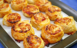 Pizza Scrolls using Puff Pastry