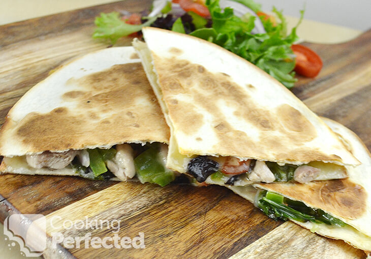 Chicken Quesadilla with a Side Salad