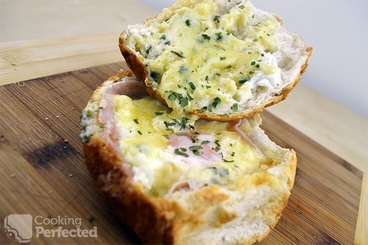 Easy Cheesy Egg Ham Bread Bowl