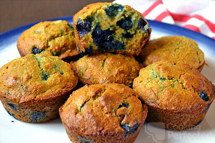 Paleo Blueberry muffins made with almond flour