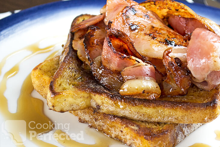 Easy French Toast with Bacon and Maple Syrup