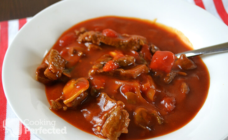 Hungarian Inspired Goulash with Tomato Soup