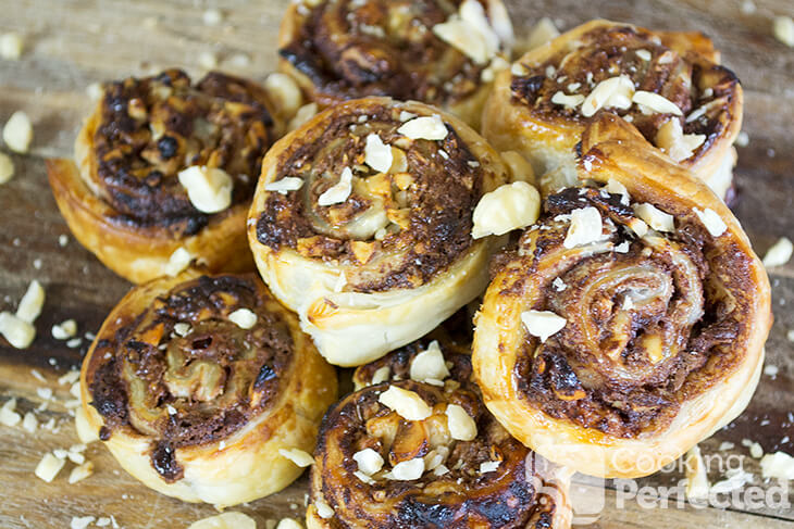 Nutella Scrolls with Puff Pastry