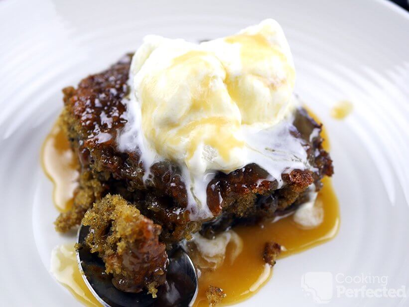 Gluten-Free Sticky Date Pudding with ice cream