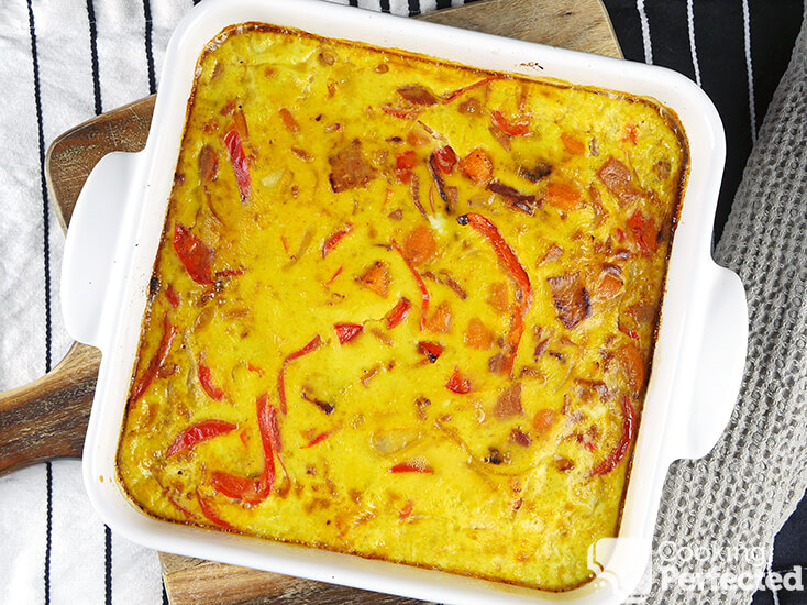 Oven-Baked Breakfast Casserole with Sweet Potato