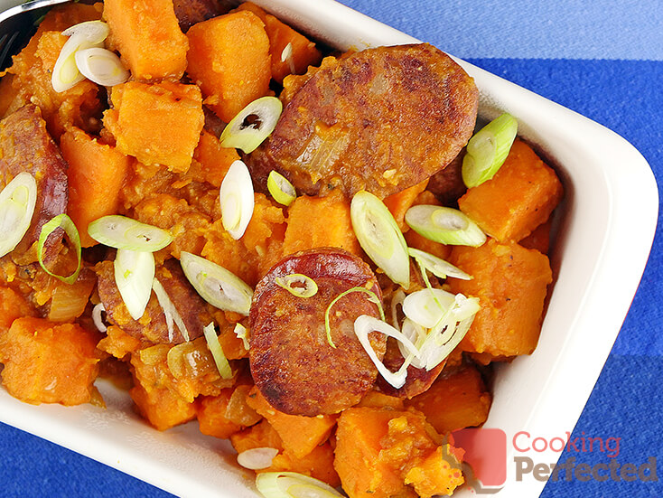 Sweet Potato Casserole with Chorizo