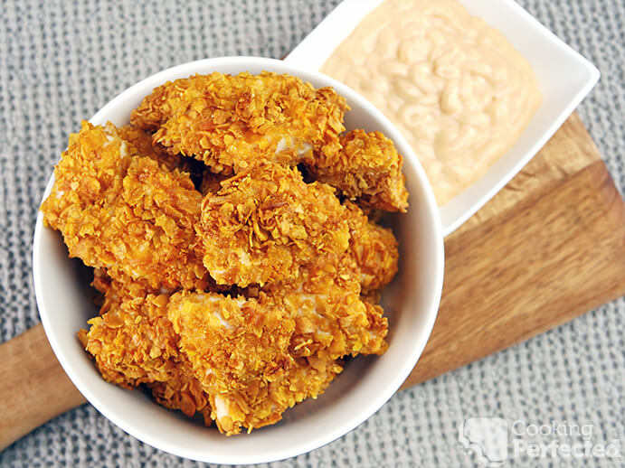 Cornflake Crusted Chicken with Mayo