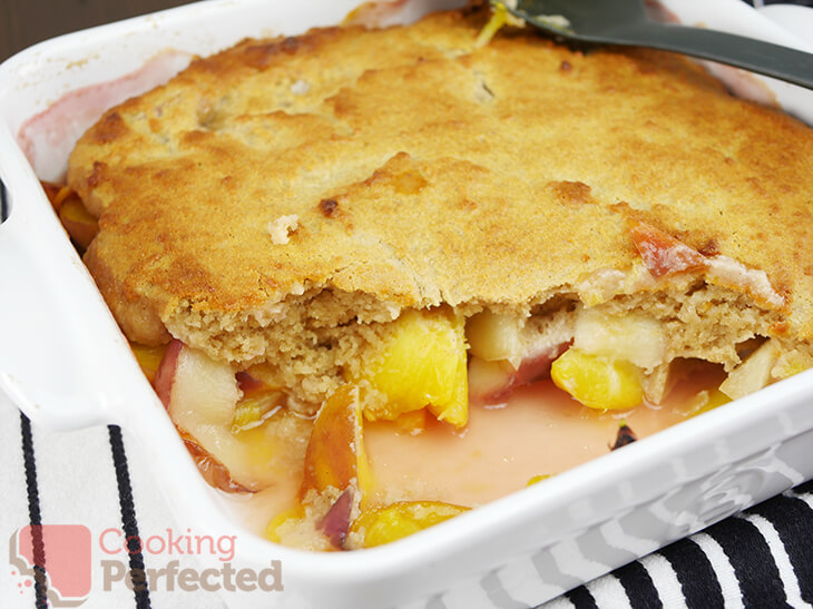 Baked Peach cobbler