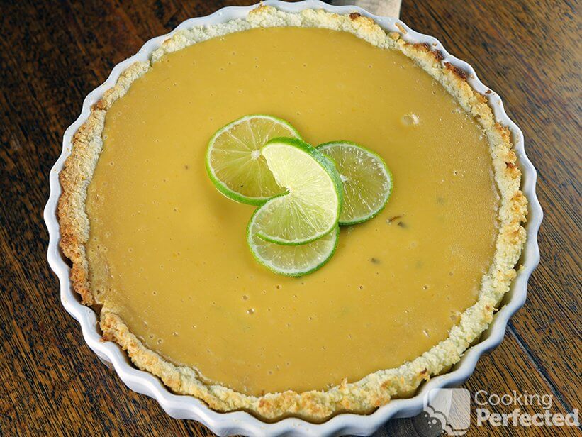 Key Lime Pie with an almond crust