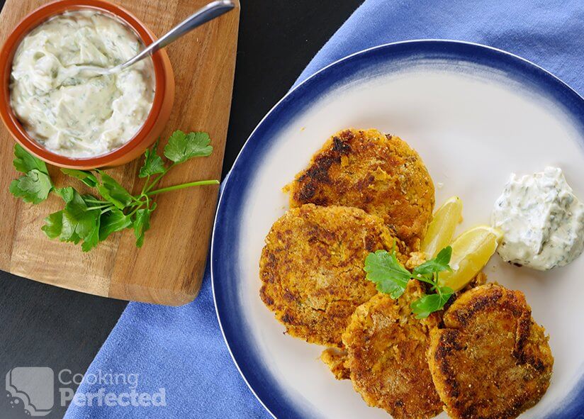 Salmon Cakes with homemade Tartar Sauce