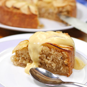 Gluten-Free Apple Cake with Custard