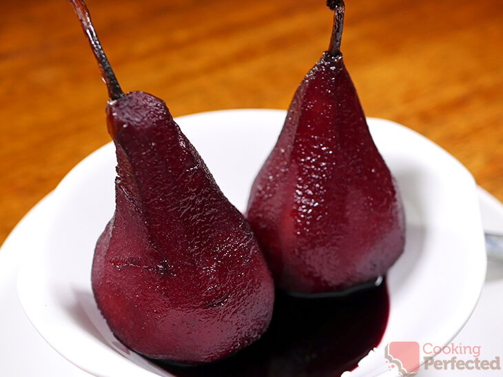 Poached Pears in Red Wine