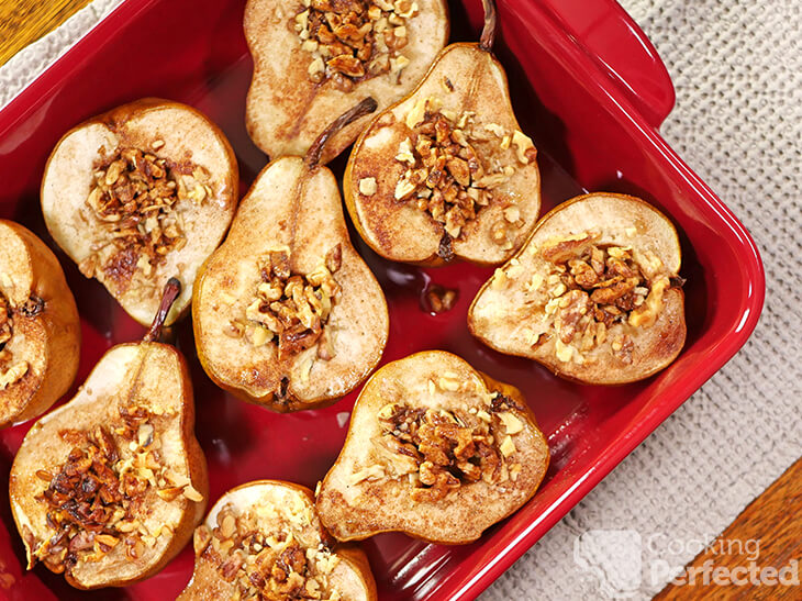 Baked Pears with Walnuts and Cinnamon