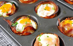 Bacon and Egg Cups in a Muffin Tray