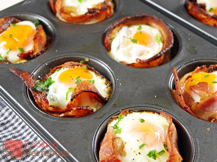 Bacon and Egg Cups in a Muffin Tray