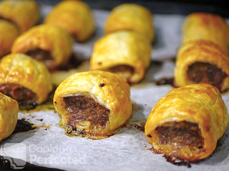 Oven Baked Beef Sausage Rolls