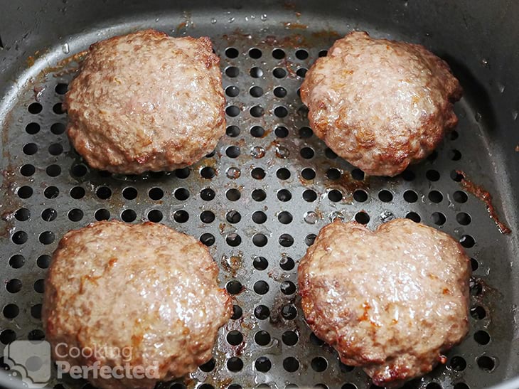 Hamburgers Cooked in the Air Fryer