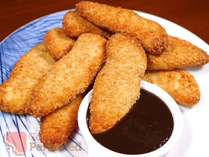 Air-fried chicken tenders with BBQ Sauce