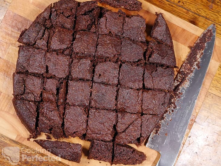 Chocolate brownies cooked in an Air Fryer