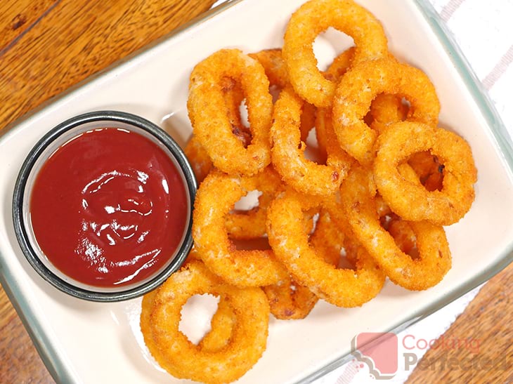 Air-fried Onion Rings with Ketchup Sauce