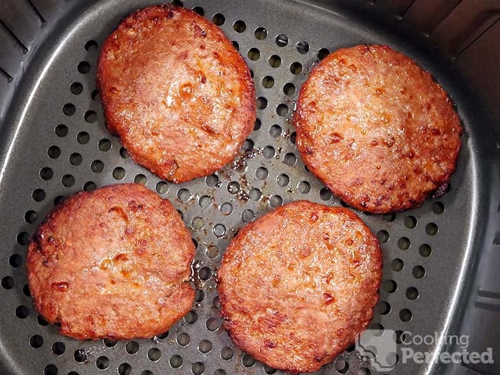 Cooking hamburger outlet in air fryer