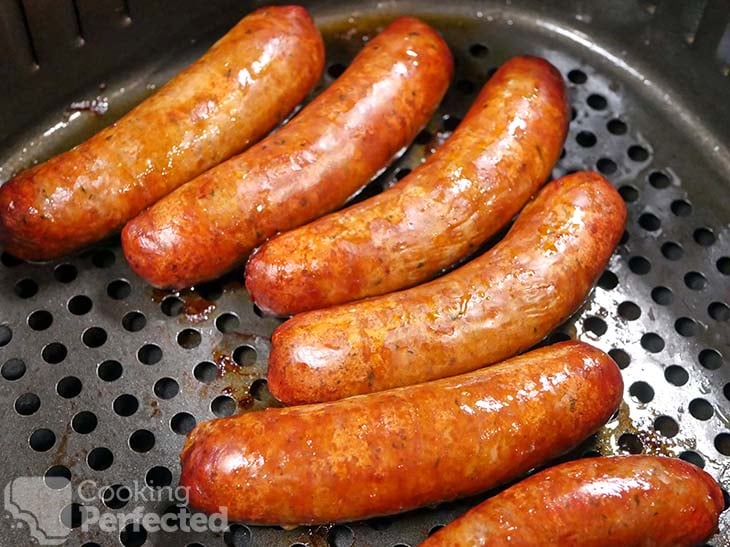 Cooked Beef Sausages in the Air Fryer