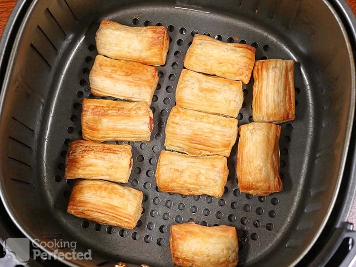 Pigs in a Blanket cooking in the Air Fryer