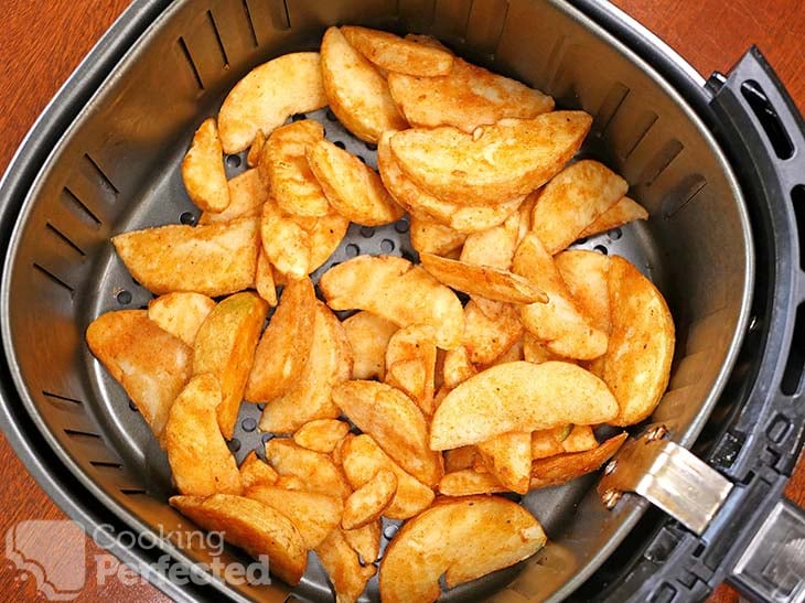 Frozen Seasoned Potato Wedges ready to cook in the air fryer