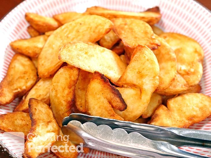 Crispy Potato Wedges in a bowl