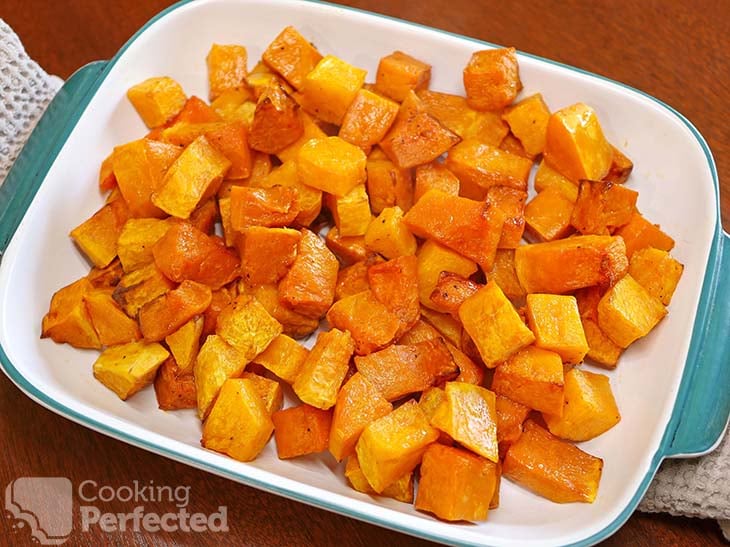 Roast butternut pumpkin from out of the air fryer